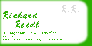 richard reidl business card